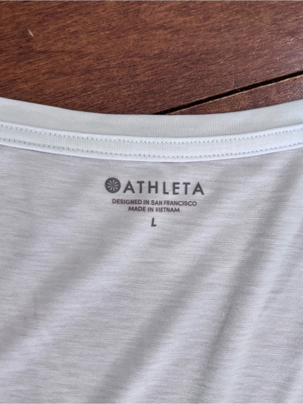 Athleta Women's Scoop Neck Tee in Pale Blue - Picture 3 of 9